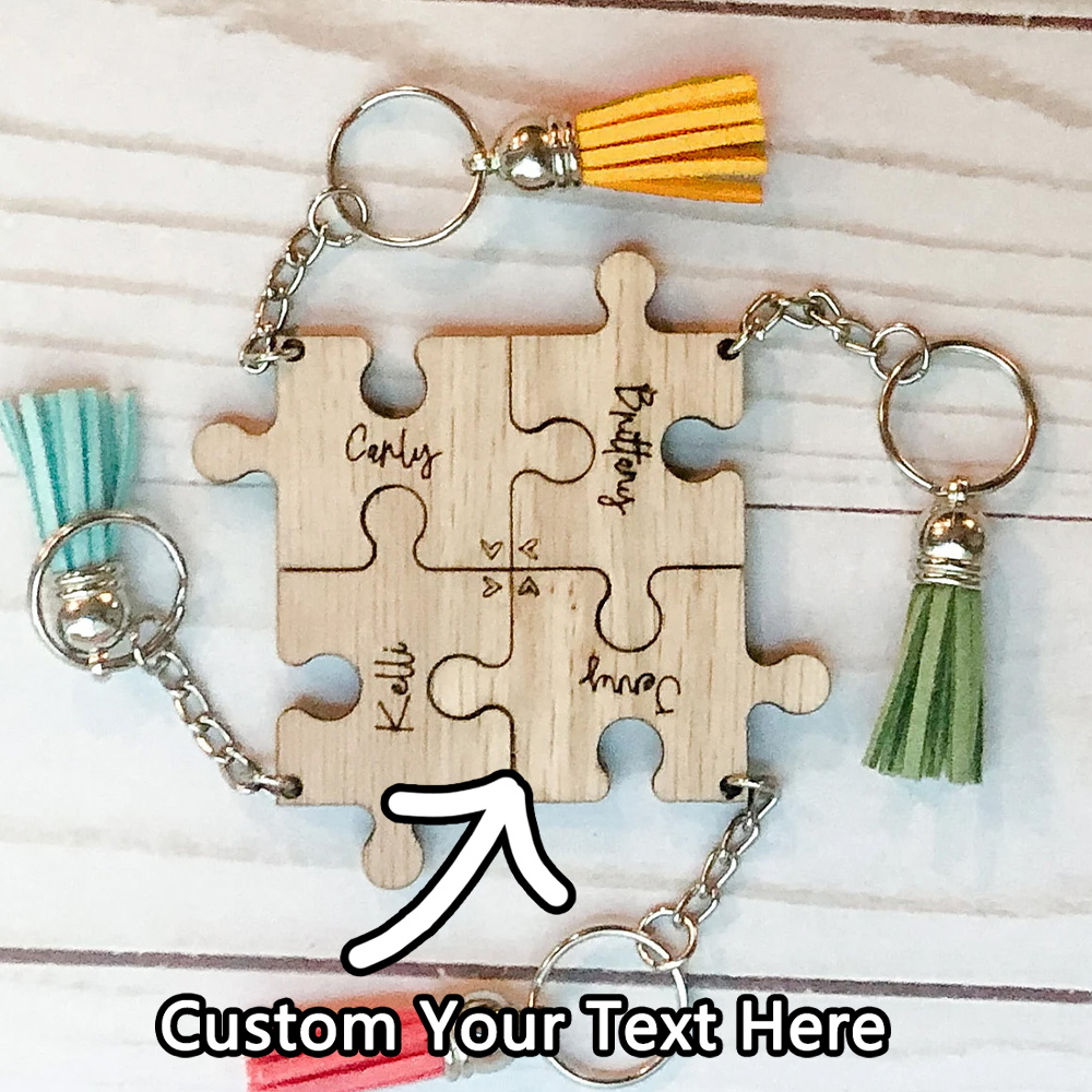 Industrial Laser Power - Custom Keychain - Personalized PMMA Puzzle