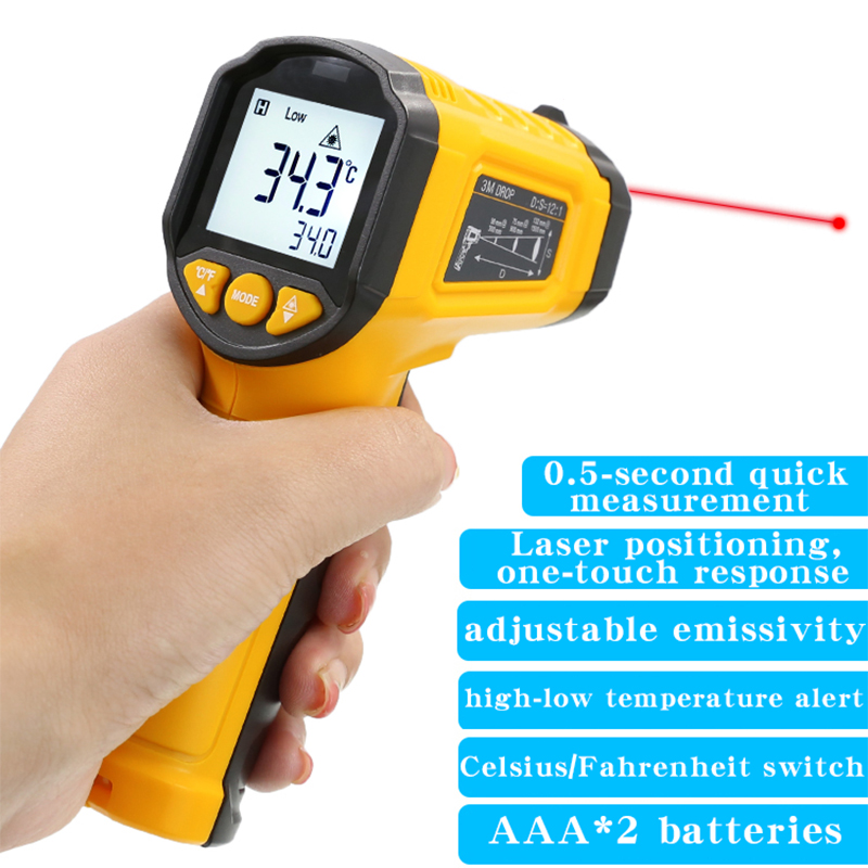 Industrial Laser Thermometer - TS380 Infrared Non-Contact HYTAIS Thermometer Handheld