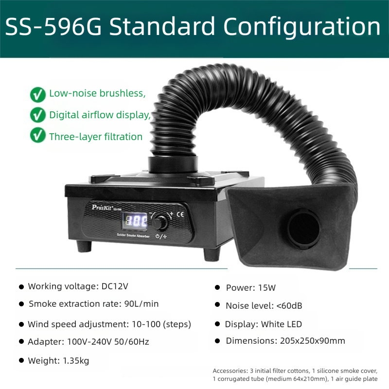 Fume Extractor Laser - Desktop Smoke Fume Extractor for Solder