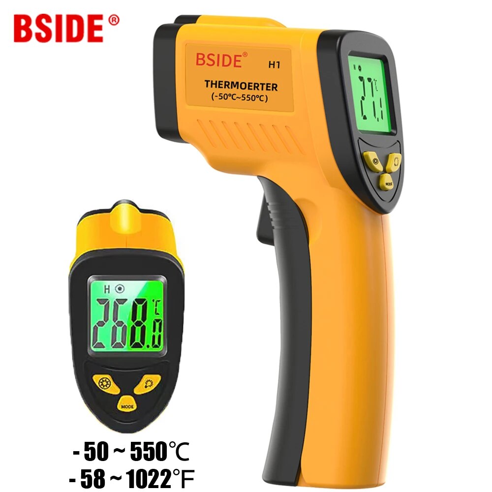 Industrial Laser Blaster - Digital Infrared Thermometer -50-550C Non-Contact Digital