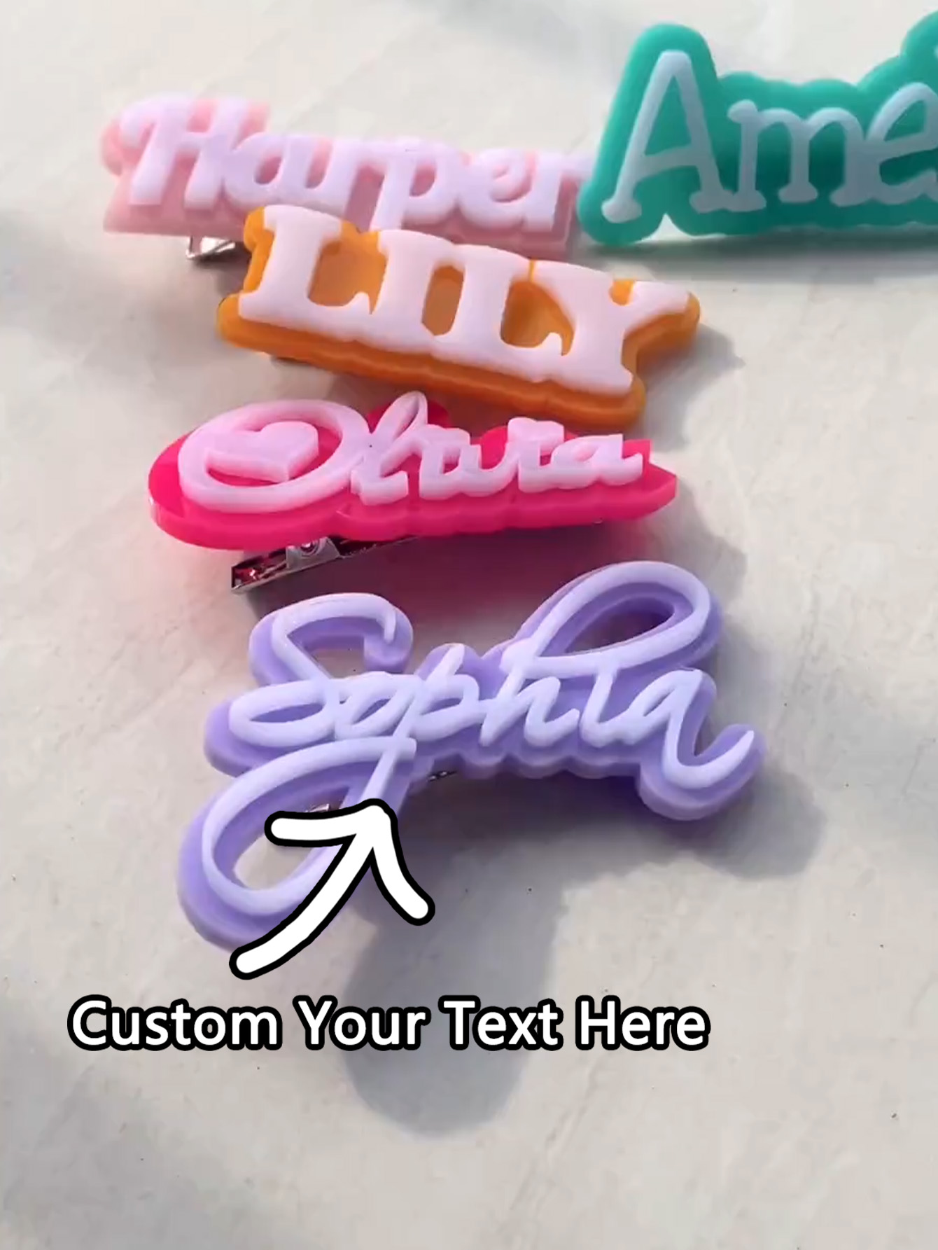Industrial Laser Power - Custom Name Hair Clip - Name