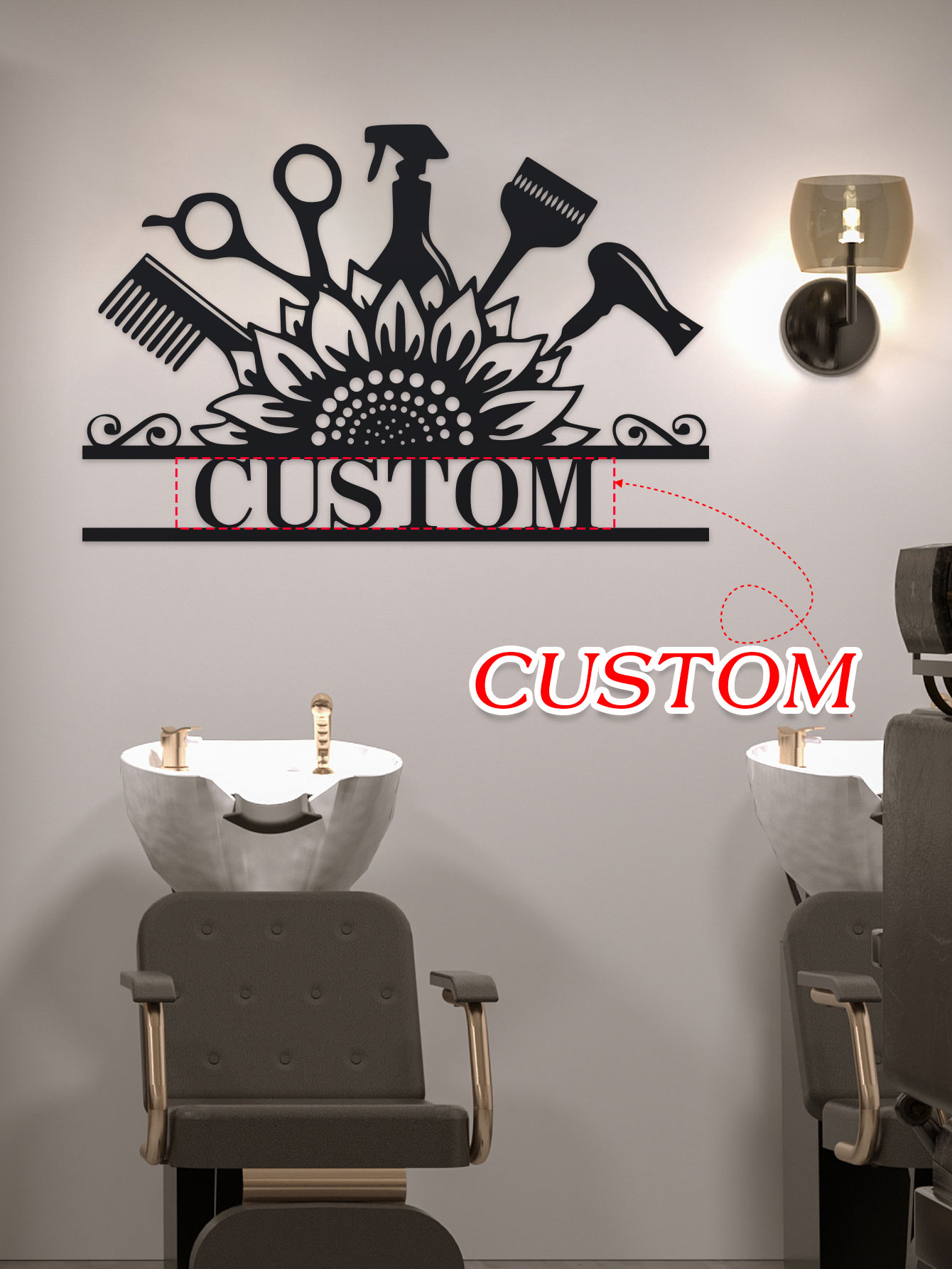 Industrial Laser Power - Custom Hair Dresser Metal Sign,Custom Beauty