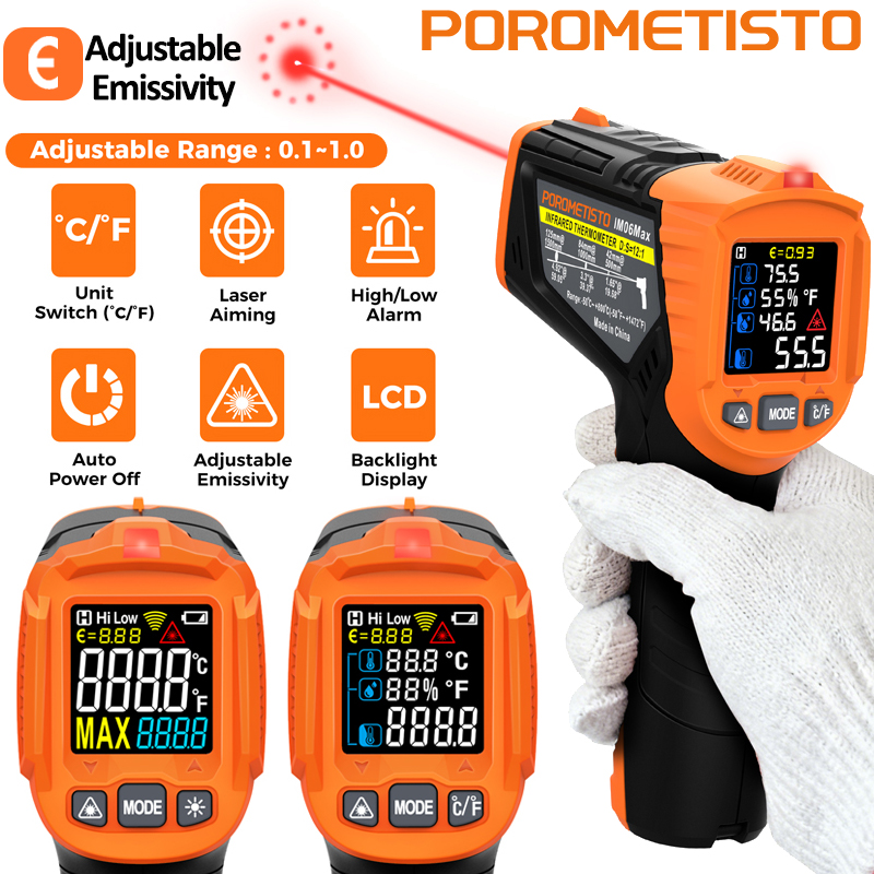 Industrial Laser Thermometer - -50~380C Infrared Thermometer -50~800C Professional Digital