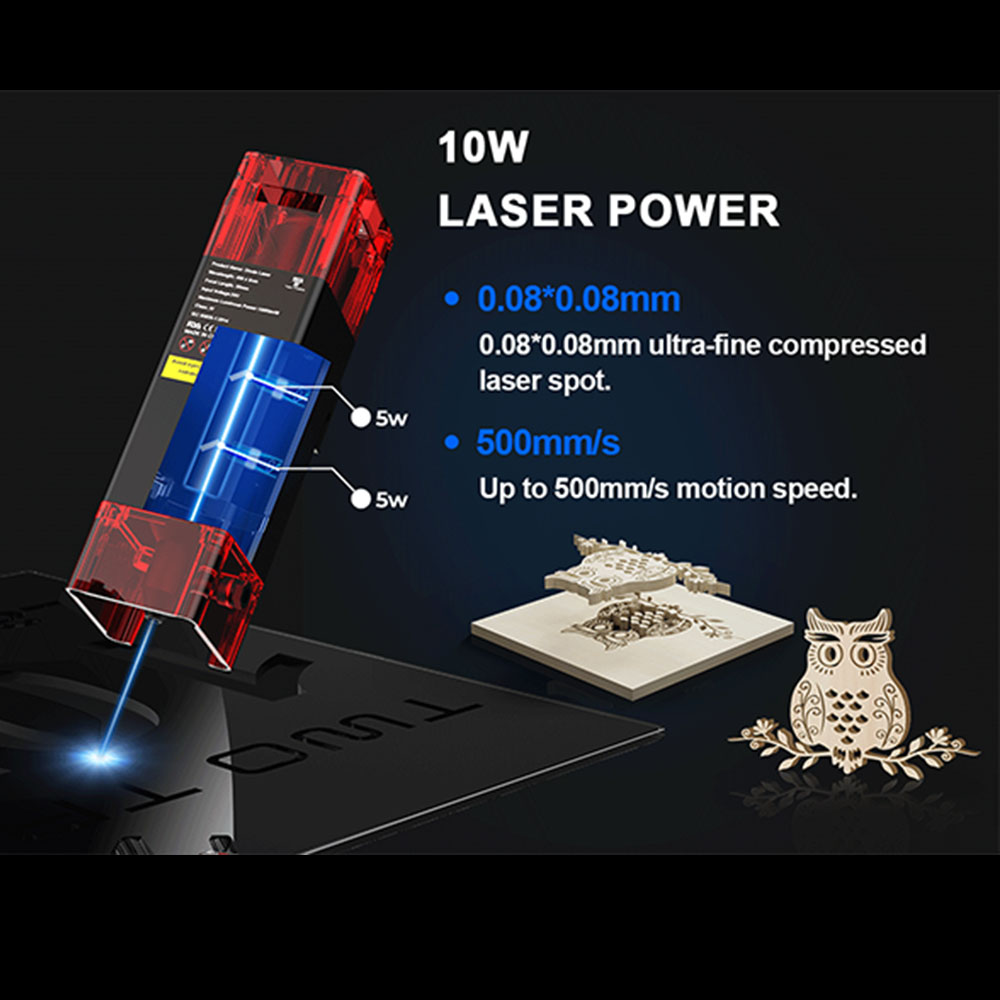 TWOTREES TTS-10 Pro Laser Engr - Acrylic Cutting Machine ulasan dan harga