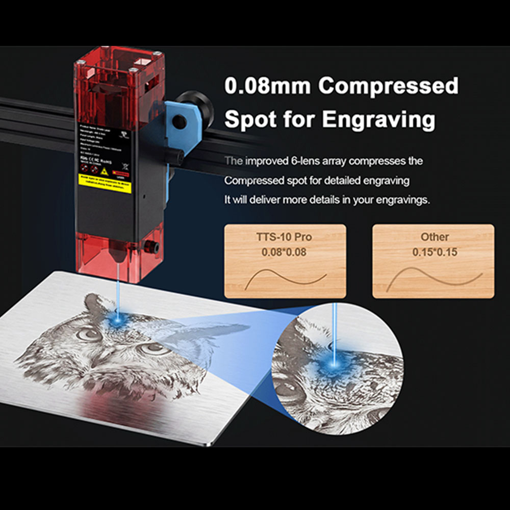 TWOTREES TTS-10 Pro Laser Engr - Acrylic Cutting Machine ulasan dan harga