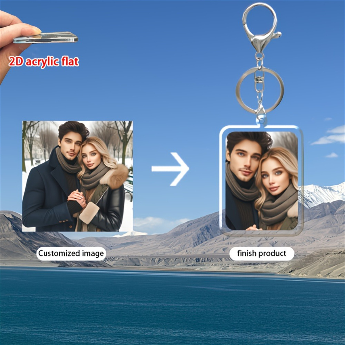 Custom2DFlat Acrylic Photo Key - Industrial Laser Power ulasan dan harga