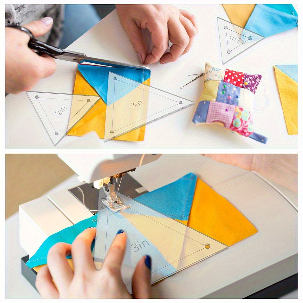6pcs Acrylic Patchwork Triangl - Acrylic Cutting Machine ulasan dan harga