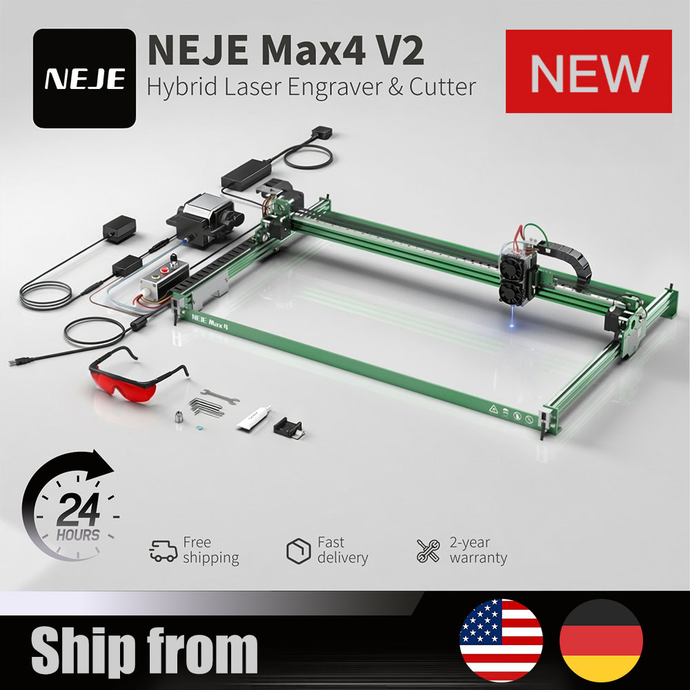 NEJE Max4 V2 E80 80W Laser Eng - Industrial Grade Laser Cutter ulasan dan harga