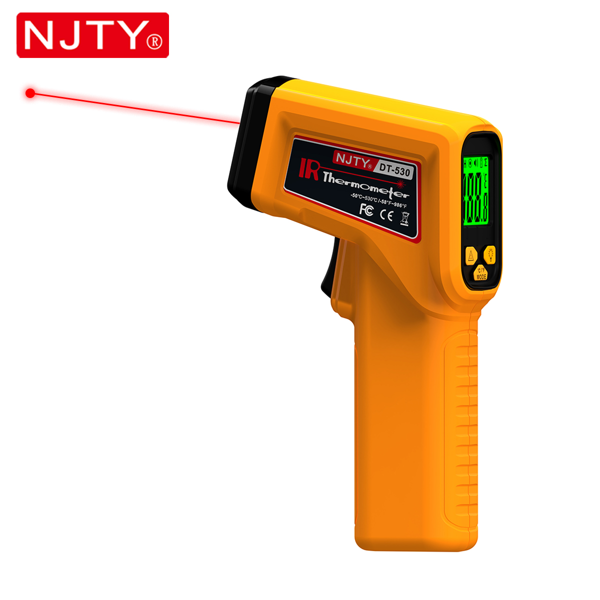 NJTY Infrared Thermometer Lase - Industrial Laser Thermometer ulasan dan harga