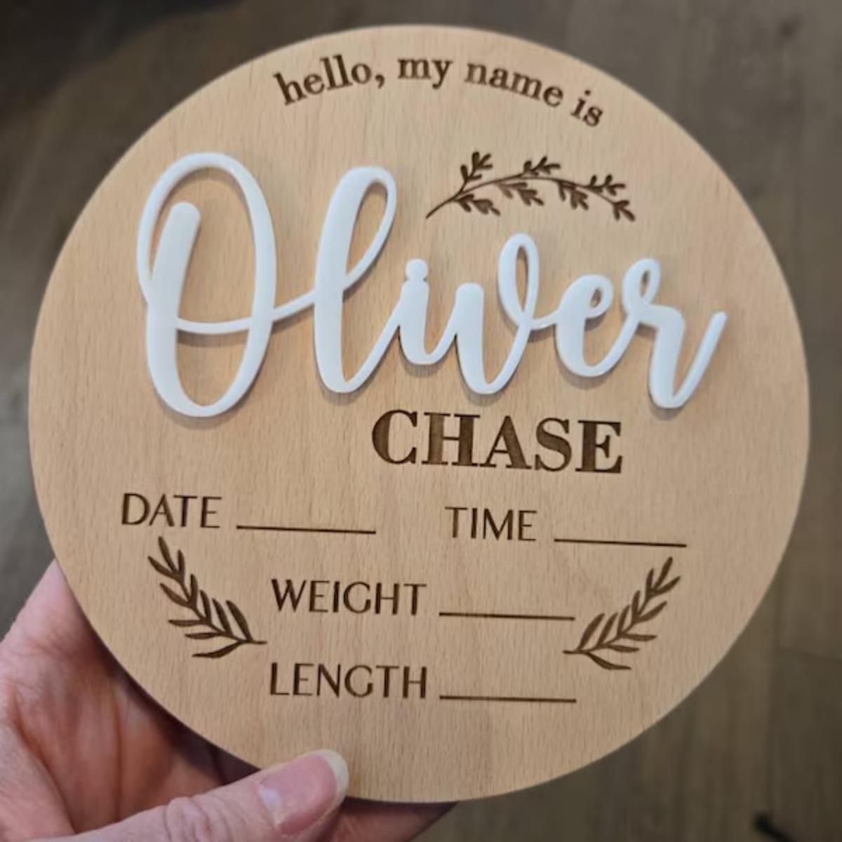 1Pc Custom Baby Announcement S - Industrial Laser Power ulasan dan harga