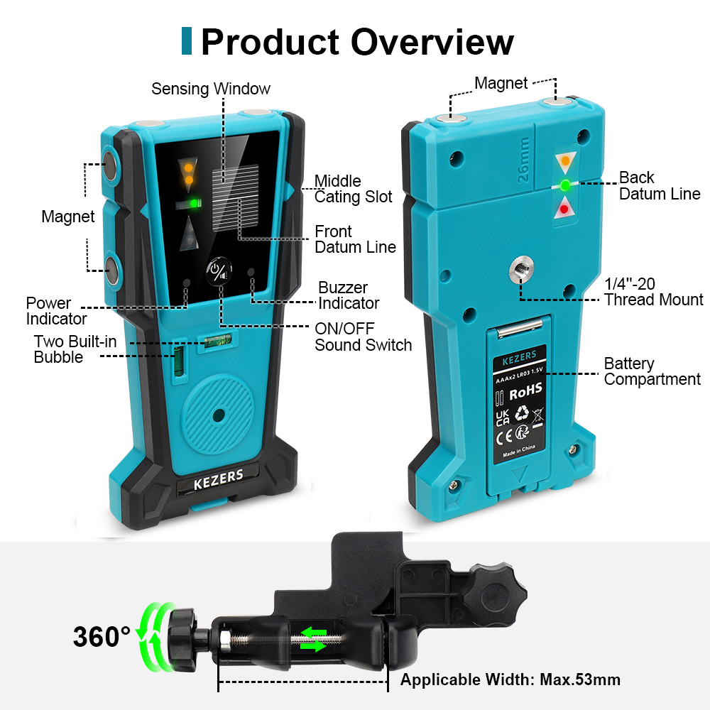 KEZERS Red Green Laser Level R - Industrial Laser Alignment Tool ulasan dan harga