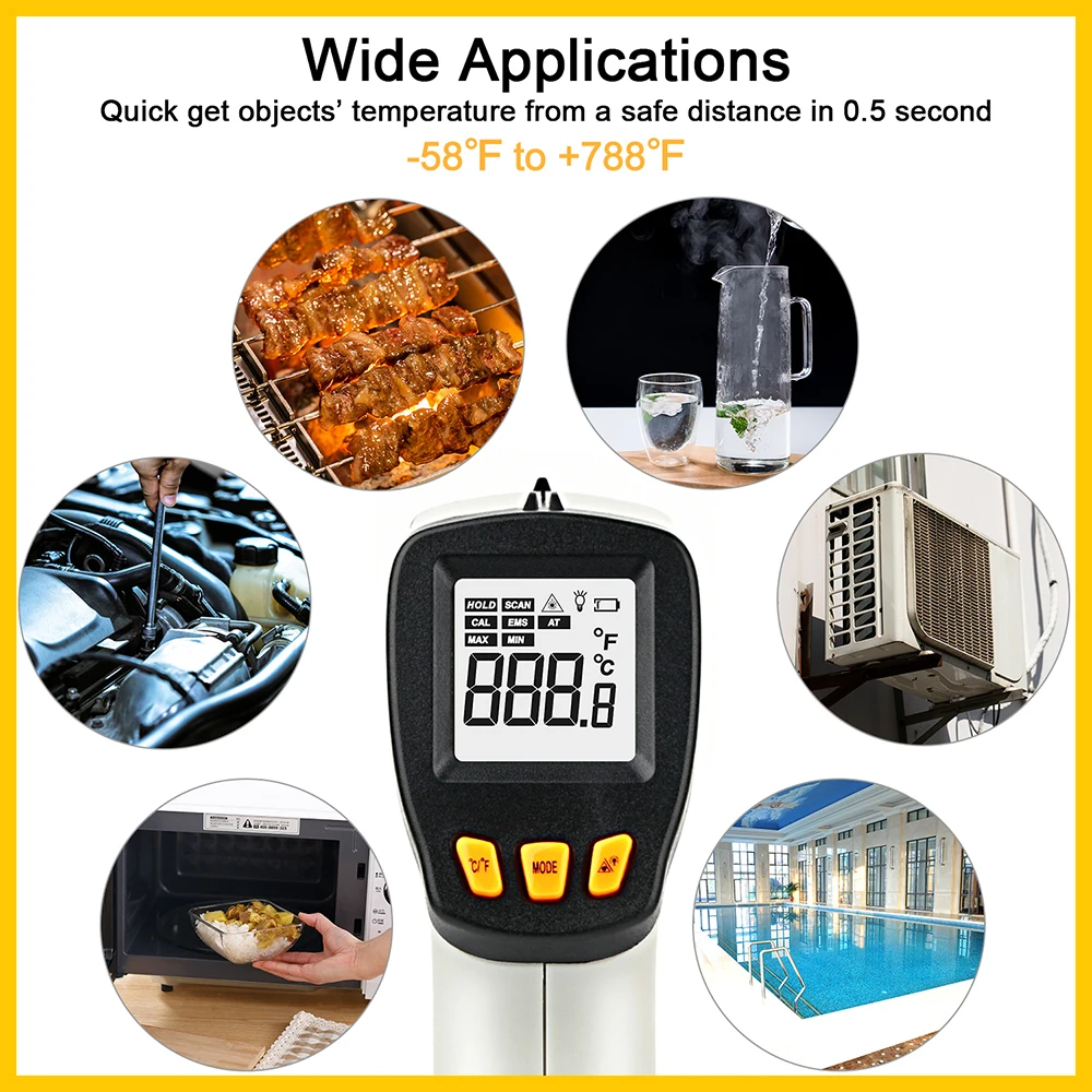 XRCLIF Infrared Thermometer No - Industrial Laser Thermometer ulasan dan harga