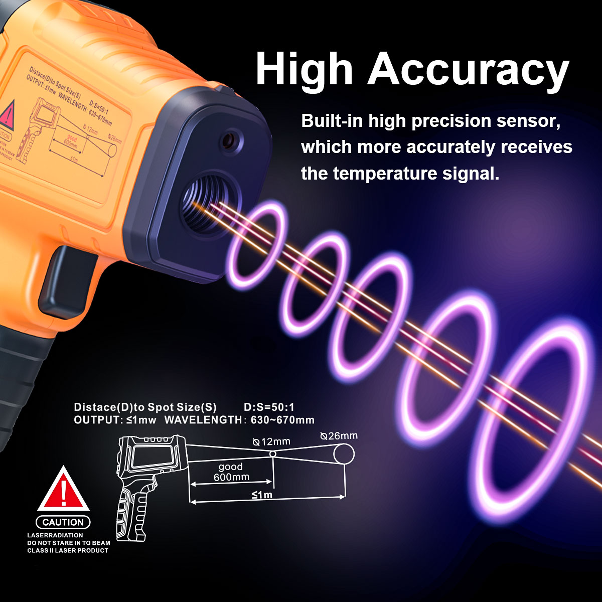 DT1000 DT1600 Infrared Thermom - Industrial Laser Thermometer ulasan dan harga