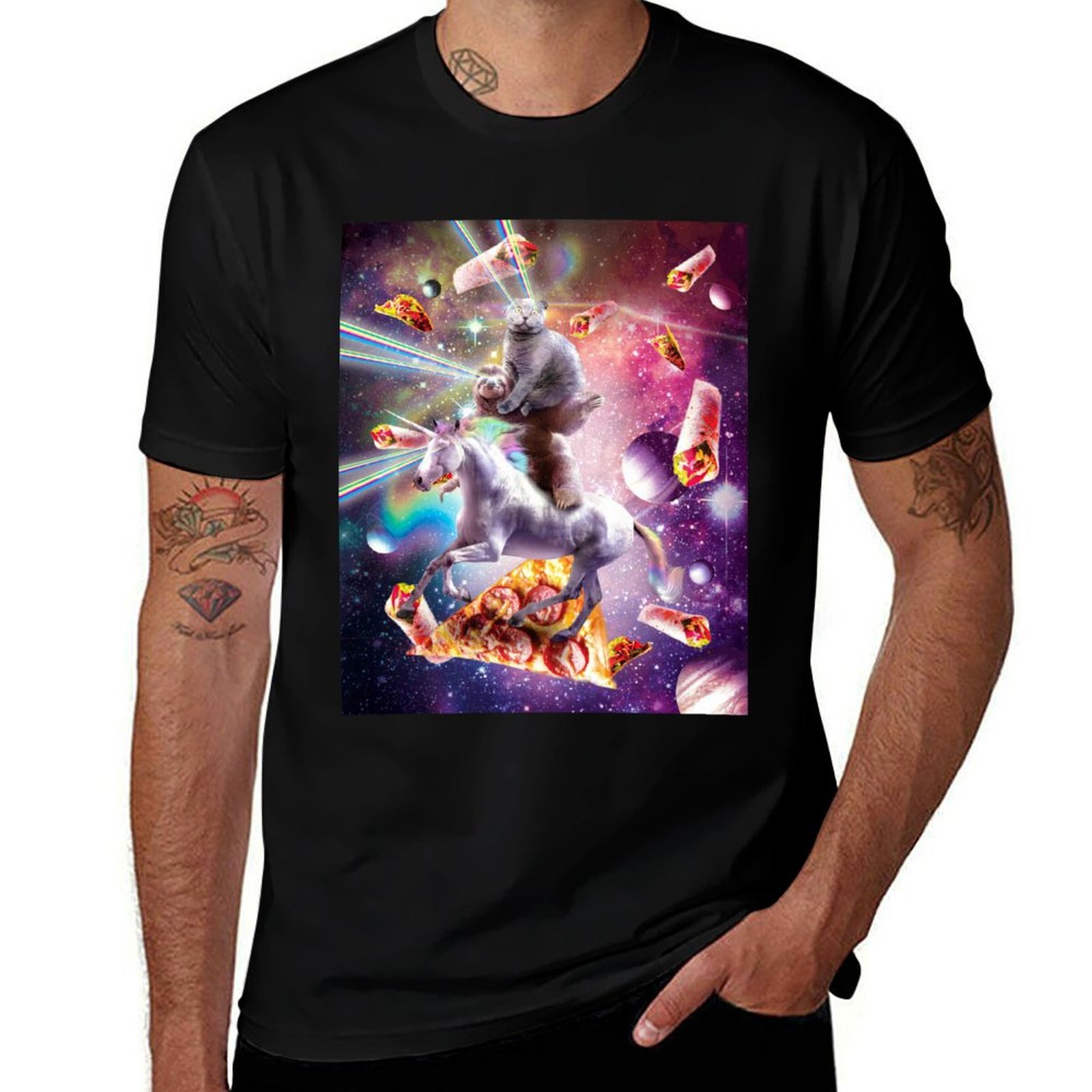 Laser Eyes Space Cat On Sloth  - Industrial Laser Printing ulasan dan harga
