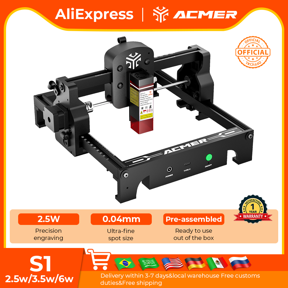ACMER S1 Mini Laser Engraving  - Industrial Laser Tool ulasan dan harga