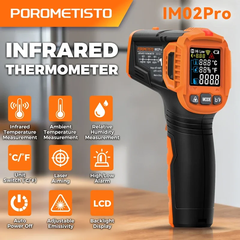 -50~380C Infrared Thermometer  - Industrial Laser Thermometer ulasan dan harga