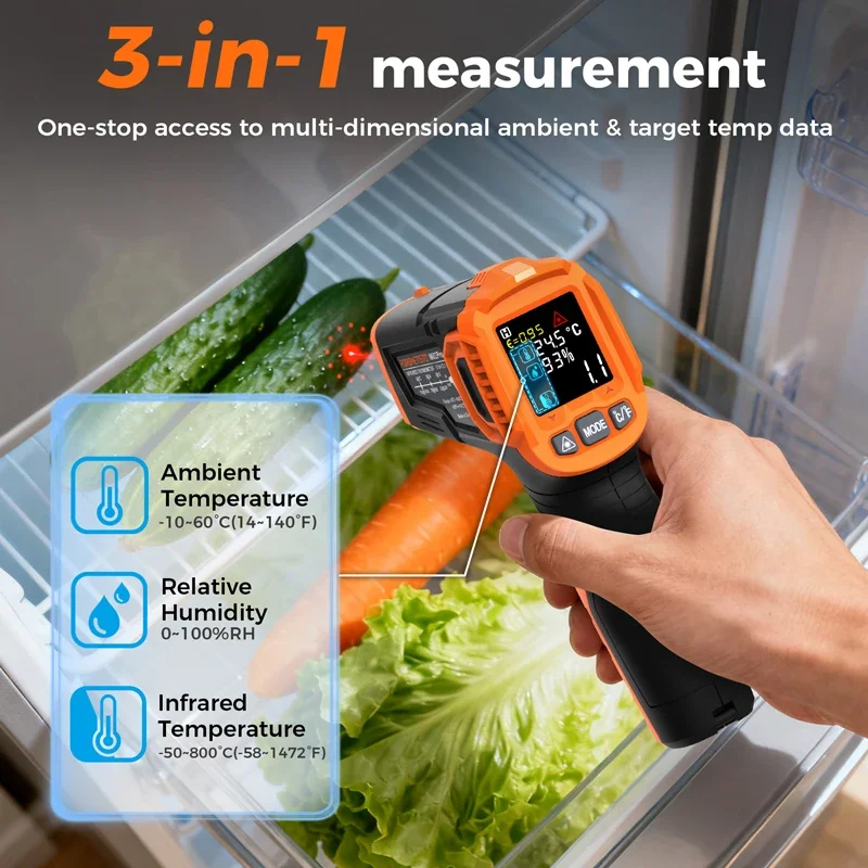 -50~380C Infrared Thermometer  - Industrial Laser Thermometer ulasan dan harga