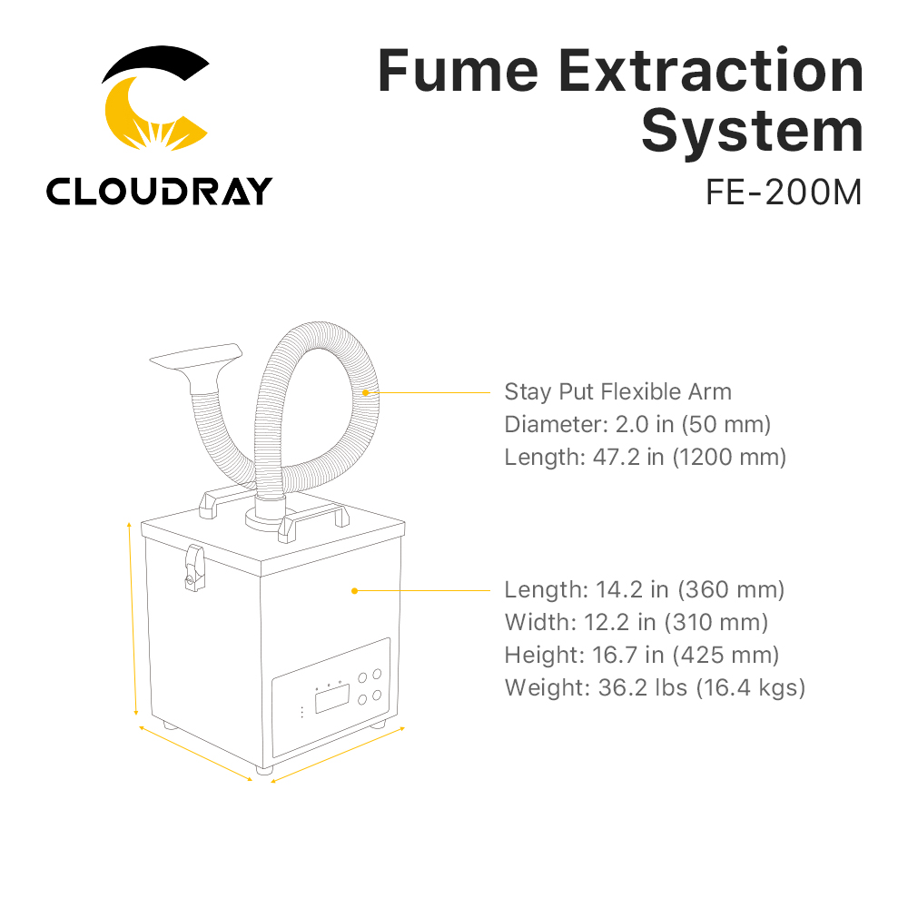 Cloudray Fume Extraction Syste - Industrial Laser Cutting Machine ulasan dan harga